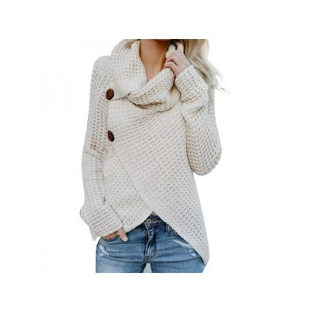 Neck Kit - Nicesee Womens Turtleneck Warm Knit Sweater Loose Wrap Pullover Top