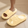 thumbnail image 5 of Xfvqtps Slippers for Women Non Slip Quick Drying Arch Support Solid Color Soft Cushioned House Bathroom EVA Shower Shoes Yellow, 5 of 7
