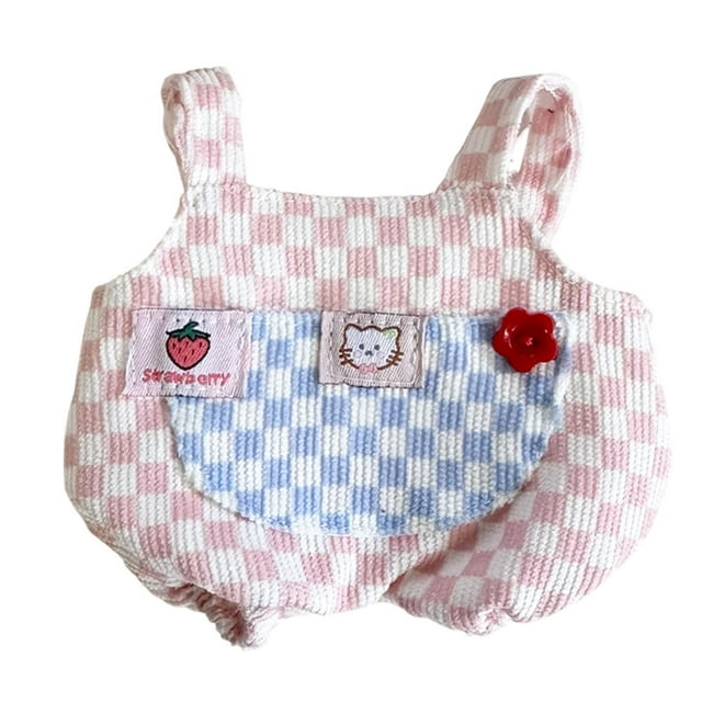 Monos de muñeca para niña, disfraces para regalo de cumpleaños de niños, adorables accesorios para fotos, ropa para muñecas, pantalones con tirantes Azul