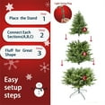 Pouseayar 6.5 ft Artificial Christmas Tree Prelit PE & PVC with Metal