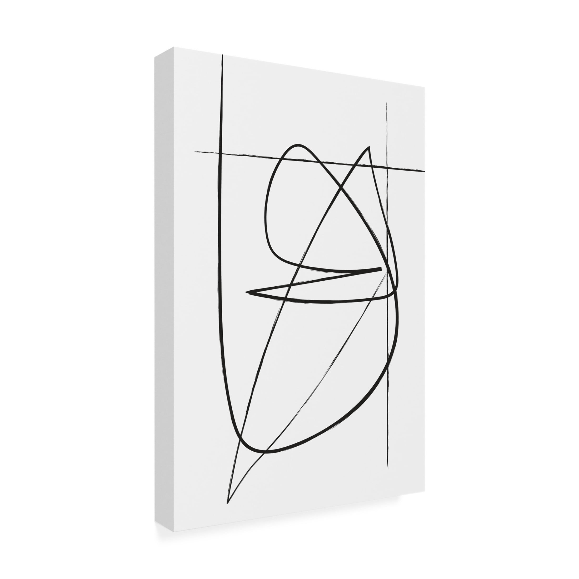 Trademark Fine Art Oju Design Off White Lines Canvas Wall Art