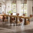 thumbnail image 3 of Tribesigns 63-Inch Dining Table Set of 4, 5-Tier Shelf Kitchen Table for 6-8, Large Modern Rectangle Dining Room Furniture, for Living Room, 3 of 9
