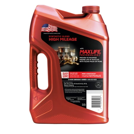 Valvoline High Mileage MaxLife 10W-30 Synthetic Blend Motor Oil 5 QT