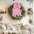 thumbnail image 4 of Floral Wire Edge Ribbon Bow for Spring Wreath | Diy Home Decor Craft Ribbon | Nylon Spandex Decorative Bow for Wreath Making, Holiday, and Party Decor, 4 of 6