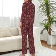 thumbnail image 3 of Top-kevin Women Long Sleeve Pajama Set Comfy Pjs Sets Seahorse Coral Bubbles 2 Piece Lounge Set, 3 of 12