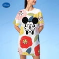thumbnail image 2 of Disney Mickey Minnie Mouse Print Women's T-Shirt Dress Summer Women Tshirts Dress Casual Short Sleeves T-shirts Dress WomenXL Gao Jinjia LED, 2 of 2