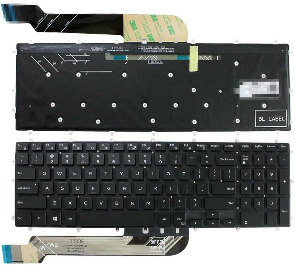 New US Black English Backlit Laptop Keyboard (Without palmrest) for
