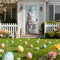 thumbnail image 4 of B Spring Festival Door Curtain Hanging Decor With Bunny And Egg Pattern Polyester Fabric For Holiday Party Background 70.87 Inches High, 4 of 7
