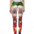 thumbnail image 4 of Lolmot Women's Ugly Christmas Leggings Xmas High Waisted Stretchy Holiday Santa Claus Print Workout Ankle Length Yoga Pants Tights Leggings, 4 of 5