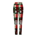 thumbnail image 4 of YOIAVAIOY Novelty Holiday Leggings Womens Christmas Print Tights High Waist Stretch Casual Yoga Pants Xmas Party Bottoms Multicolor L, 4 of 5