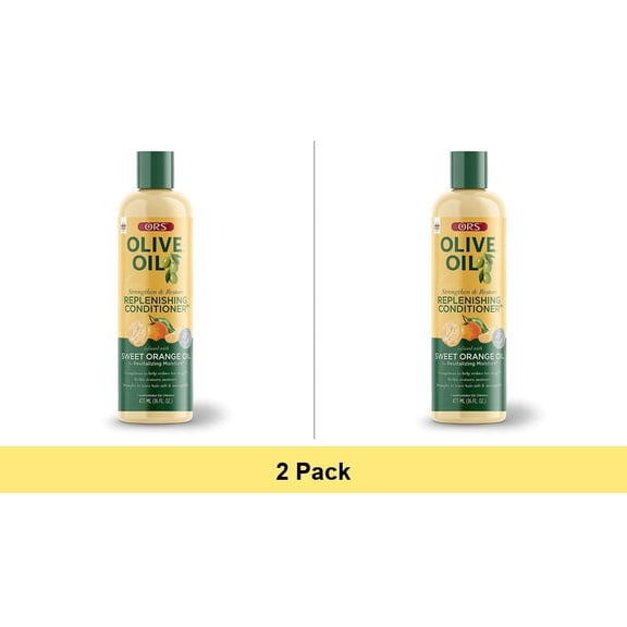 ORS Olive Oil Strengthen and Restore Replenishing Conditioner for Revitalizing Moisture, 16 oz - 2 Pack