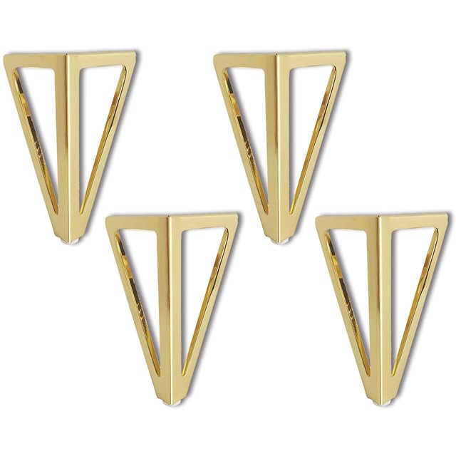 Juego de 4 patas de repuesto para muebles, 15 cm, triangulares, negras, patas de mesa DIY, para sillas, armarios y sofás, otras patas de muebles