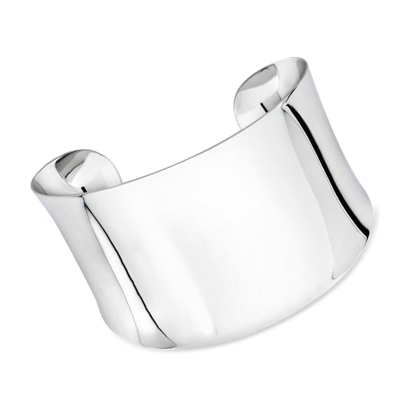 Ross-Simons Sterling Silver Wide Polished Cuff Bracelet, Women's, Adult