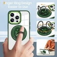 thumbnail image 5 of Dteck Clear Magnetic Case for iPhone 15 Pro Max,Shockproof TPU 360°Rotatable Ring Stand Case Compatible with MagSafe Transparent PC Back Cover for iPhone 15 Pro Max,Green, 5 of 8