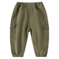 thumbnail image 6 of Gyexs Toddler Boys Jogger Pants Uniform Pants with Pockets Elastic Waist Casual Pants for Kids, 6 of 8