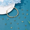 thumbnail image 3 of 100pcs 304 Stainless Steel Bead Tips Golden Calotte Ends Clamshell Knot Cover 8x4mm, 3 of 8