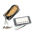 thumbnail image 4 of TFixol LP Chrome Double Pickups avec Hauteur Réglable, Base en Cuivre et Couvercle en Métal pour Guitares Électriques - Comprend 8 Vis de Montage, Cou 18K et Résistance de Pont 19K, 4 of 7