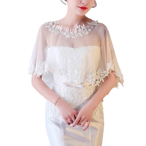 Classical Lace Pullover Shawl For Bridal Gowns Lightweight Capelet Shoulder Wrap For Beach Weddings And Parties