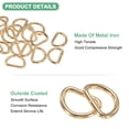 thumbnail image 2 of Uxcell 10-Pack D-Rings Buckle, 1 Inch Iron Non-Welded Dee Rings Metal Buckle for Purse/Aprons/Belts/Pet Collars, Semi-Circular D Ring Hardware [Light Gold], 2 of 6