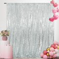 thumbnail image 1 of SquarePie Sequin Backdrop 20FT x 10FT Silver Background Sparkly Curtain for Wedding Party, 1 of 4