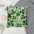 thumbnail image 2 of COMIO  St Patricks Day Pillow Covers Green Shamrock St Patrick's Day Throw Pillowcase Home Decorations Cushion Cover for Couch Sofa Bed Farmhouse Indoor Outdoor Decorative, 2 of 5
