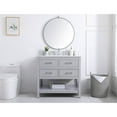 thumbnail image 6 of 36 inch single bathroom vanity in gray with backsplash, 6 of 8