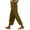 Khaki, variant on MNCEKFOD Casual Pants for Women Side Buttons High Waisted Wide Leg Slacks with Elastic Drawstring Modern Fit Leisure Trousers Beige L