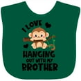 thumbnail image 3 of Inktastic Monkey I Love Hanging out with My Brother Boys or Girls Baby Bib, 3 of 4