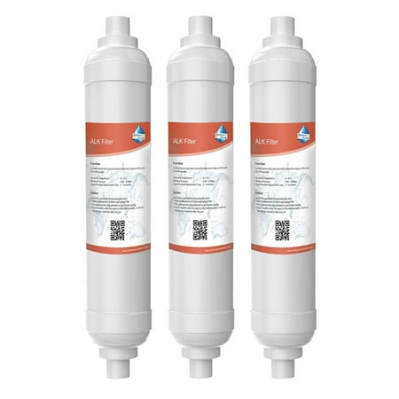 

Membrane Solutions 10-inch Alkaline Water Filter pH with Replacement Alkaline Filter for 6-Stage RO System Quick Connect Replacement or Add-on pH Balance and Restore Minerals