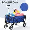 thumbnail image 3 of YRLLENSDAN Grocery Wagon Outdoor Wagon Cart Portable Wagon Beach Wagon Sports Wagon Collapsible Wagon with Wheels Utility Wagon Foldable Wagon,Blue, 3 of 8