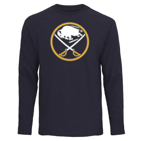 Sabre Tear - Buffalo Sabres Rinkside Fan Big Logo Long Sleeve T-Shirt - Navy