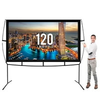 Projector Screens Product Image Jumbo 120 Inch 16 9 Portable Outdoor And Indoor Theater Projector Screen With Stand Legs