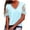 Light Blue, variant on Giftesty Spring ! Women Casual Solid Short Sleeve V-Neck Lace Stitching Pullover Blouse T-shirt Tops