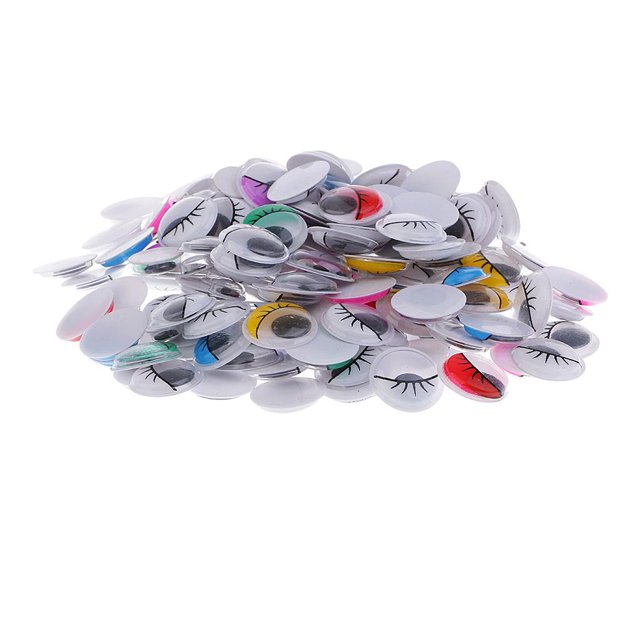 177 Pcs de Ojos de Pestañas Hecho de Plástico Accesorios Decorativos para Artesanías Proyectos Gloria Juguetes Wiggle Eyes