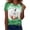 Green #211, variant on Easter Ladies Tshirts Bunny Crew Neck Plus Size Shirt Eggs 2026 Spring Tops Funny Cute Short Sleeve Tee Gray S