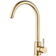 thumbnail image 1 of 1x grifo del fregadero de la cocina 304 de acero inoxidable caliente agua fría mezclador grifo cepillado oro, 1 of 8