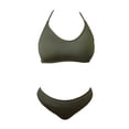 thumbnail image 1 of Traje de Baño Bikini Op para Mujer con Amarre Halter Verde Militar Talla EG, 2 Piezas, 1 of 4