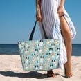 thumbnail image 3 of Wukai Colorful Dog Print Zipper Bag,large Beach Tote Bag,Waterproof Sandproof Bag,Grocery and Picnic Tote Travel Bag, 3 of 5