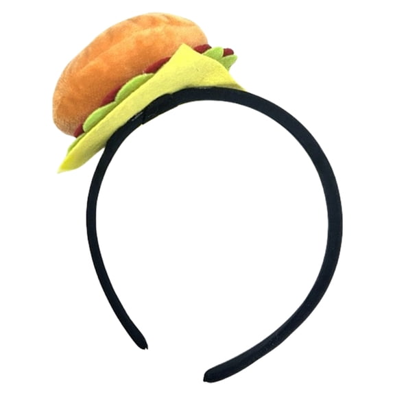 3d Burgers Hairhoop Styling Accessory Plush Hairband For Family Activity Event