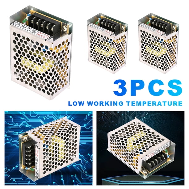 DQrwqpou Adaptador Fuente Alimentación 12V 5A Interruptor Transformador Fuente Alimentación 60W 220 CA A 12V