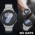 thumbnail image 2 of BANDOVA No Gap Stainless Steel Metal Band Compatible with Samsung Galaxy Watch 7 6 5 4 (40mm 44mm) & Classic / Pro, Business Replacement Strap, Sliver, 2 of 7