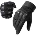 thumbnail image 1 of Un par de guantes militares de combate táctico para hombres, guantes deportivos de verano, protección anticorte para motocross (negro M), 1 of 5