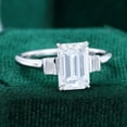 thumbnail image 3 of Elise Jewel Radiant Cut Excellent 2 Ct Diamond Ring For Her - Silver 14K White Gold Plated Ring - Three-Stone Engagement Wedding Ring - Trilogy Rings for Women's - Engagement Wedding Diamond Ring, 3 of 6