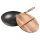 thumbnail image 3 of Sartén para Saltear Wok Chino Mango de Madera Sartén Manual de Hierro Forjado 32 Cm Wok Antiadherente, 3 of 9