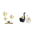 thumbnail image 1 of Figuras de cisnes con forma de hoja, adorno decorativo para estantería, decoración moderna para el hogar, coleccionables para dormitorio, decoración n, 1 of 8