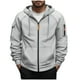 thumbnail image 2 of pstuiky camisas de manga larga para hombre, Chaqueta tipo cárdigan con capucha y cremallera de manga larga de color liso para hombre Tops de hombre l, 2 of 5
