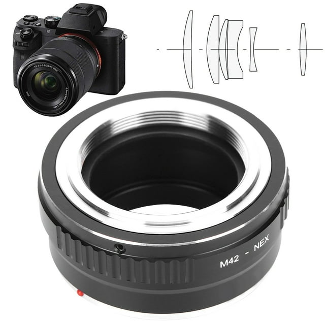 Lens Adapter Ring, Aluminum Alloy Lens Mounting Adapter Close Combination Convenient To Remove Anodic Oxidation for E Mount Cameras