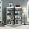 thumbnail image 4 of Manhattan Comfort Hopkins 2-Piece Wood Storage Closets in White, 4 of 7