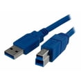 thumbnail image 1 of StarTech.com Câble USB 3.0 SuperSpeed de 3 Pi / 91 cm A vers B - USB 3 A (m) vers USB 3 B (m) (USB3SAB3) - Câble USB - USB Type A (m) vers USB Type B (m) - USB 3.0 - 3 Pi - Bleu - pour StarTech.com 4 Ports, 1 of 16