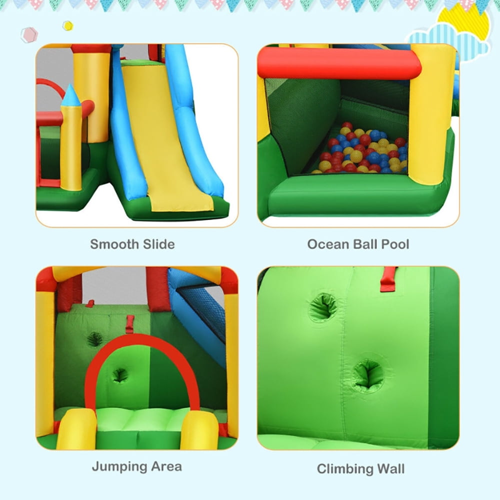 Aimee Lii Kids Inflatable Dual Slide Jumping Castle with 780W Blower, Playhouse for Kids Outdoor